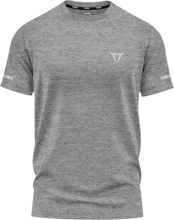Mens Workout Short Sleeve T-Shirts Athletic Fit Fast Drying Moisture - Image 3